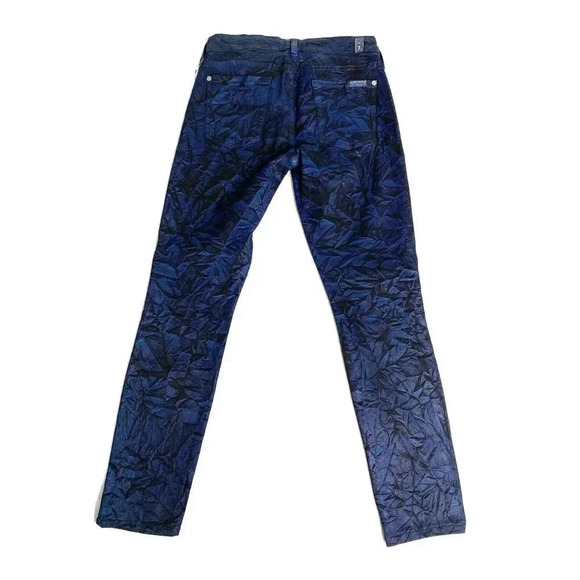 7 FOR ALL MANKIND Coated Crinkled skinny jeans size 26 - Picture 3 of 11